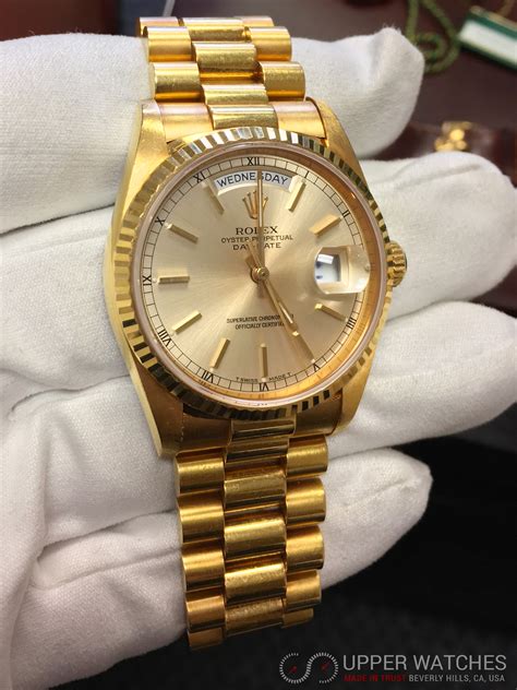 rolex day date president oro|Rolex presidential 18k solid gold.